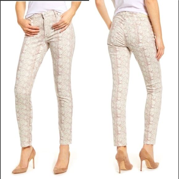 Adriano Goldschmied AG Snake Print Prima Ankle Jeans - Picture 1 of 15